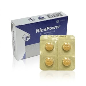 NicePower 20mg 健力仕膜衣錠：持久自信，隨時準備 犀利士學名藥 4錠入